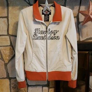 Beautiful Cream & Orange HD Jacket Medium